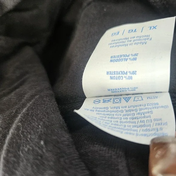 Port & Co New York Distressed-look Black Hoodie - Size XL - NWOT - Picture 11 of 11